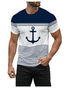 T Shirt Vintage Homme Rayé Marine - Louise Vintage