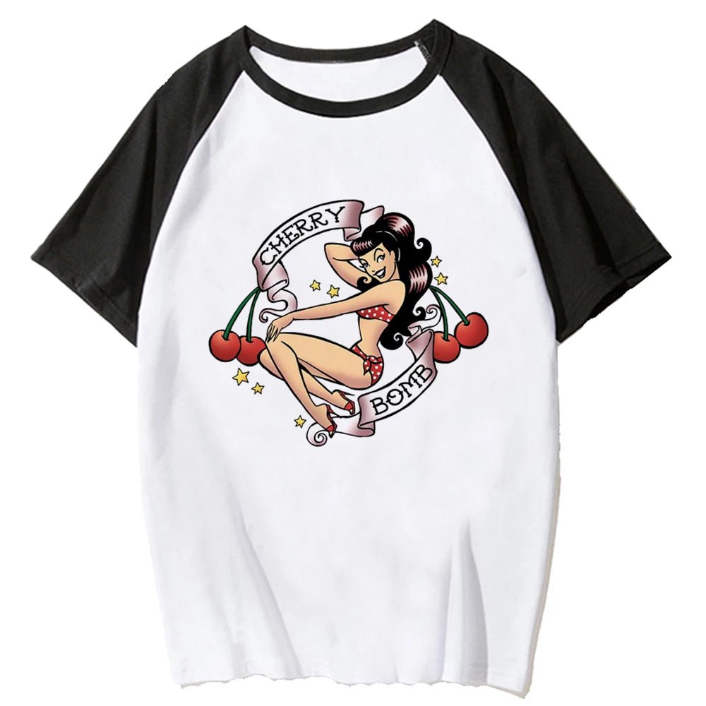 T Shirt Vintage Rockabilly Jaune - Louise Vintage