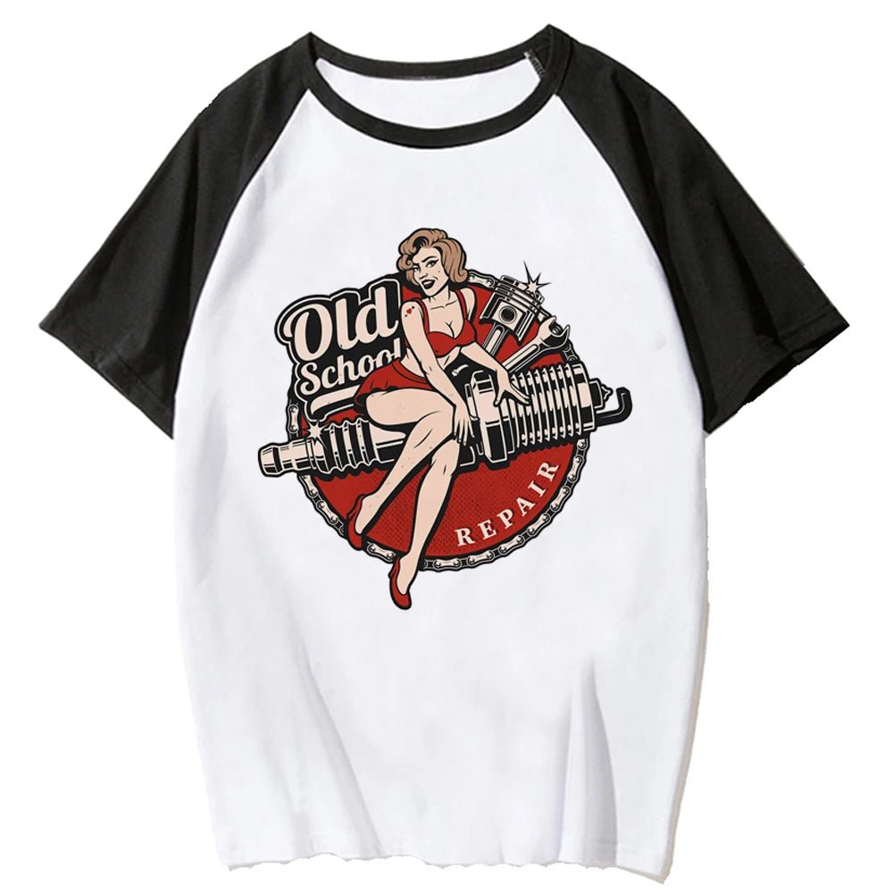 T Shirt Vintage Rockabilly Marine - Louise Vintage