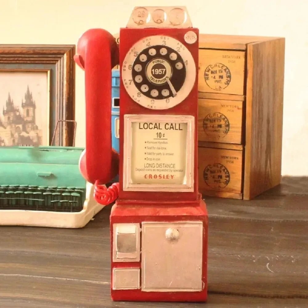 Téléphone Vintage Mural Rouge - Louise Vintage