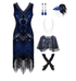 Tenue Années 20 Bleu (Avec Accessoires) - Louise Vintage