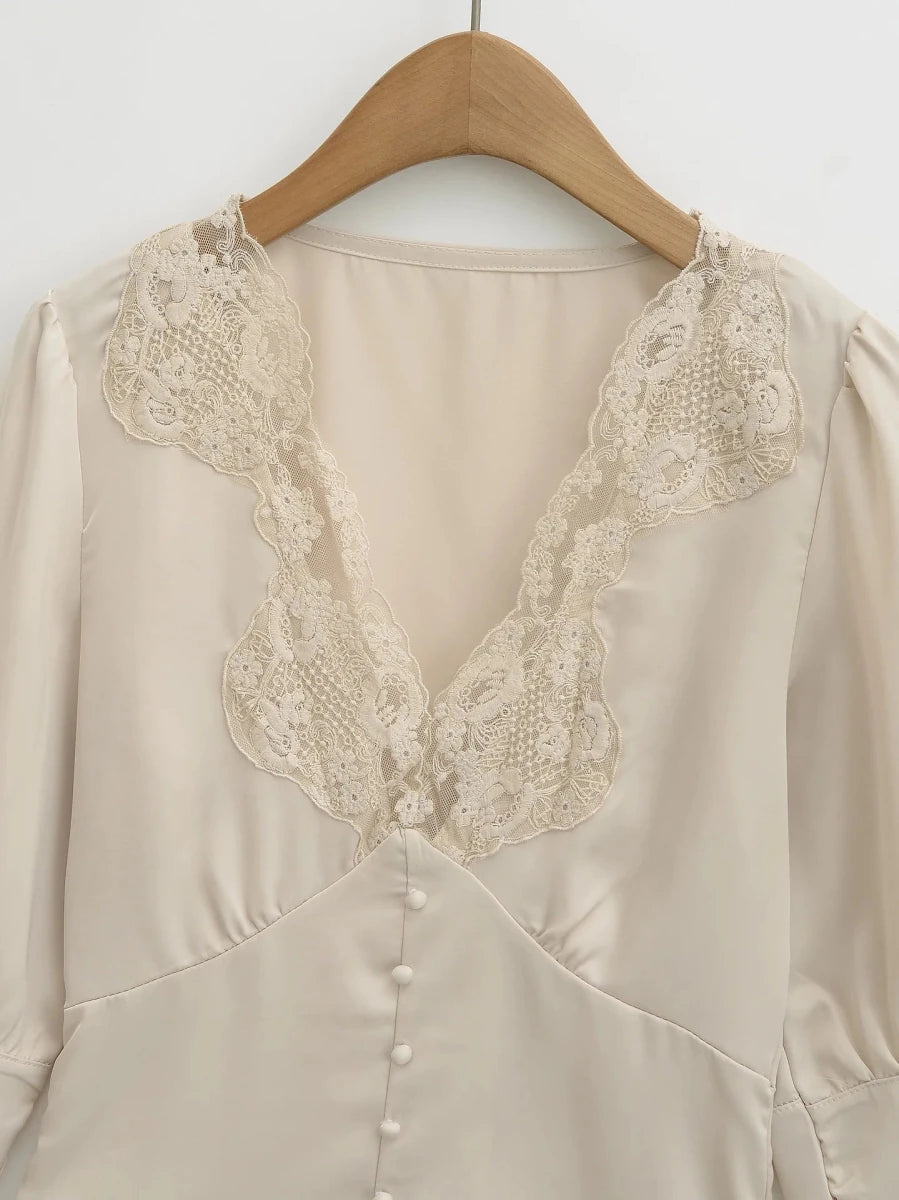 Top Vintage Années 30 Beige - Louise Vintage