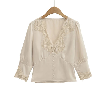 Top Vintage Années 30 Beige - Louise Vintage