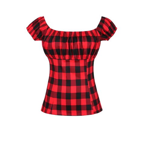 Top Vintage Années 50 Rouge - Louise Vintage