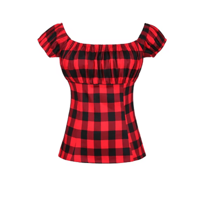 Top Vintage Années 50 Rouge - Louise Vintage
