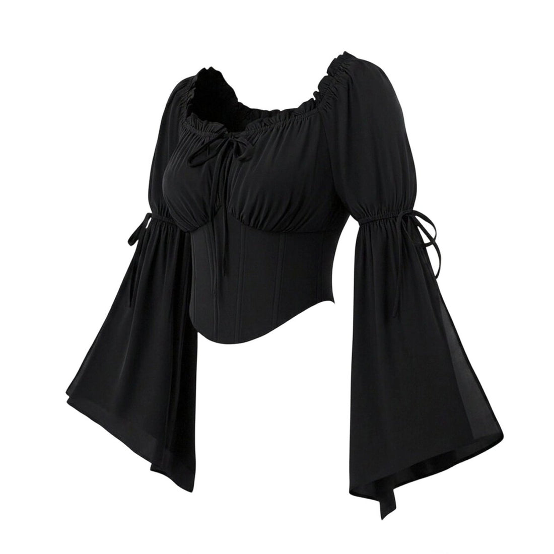 Top Vintage Noir à Lacets - Louise Vintage