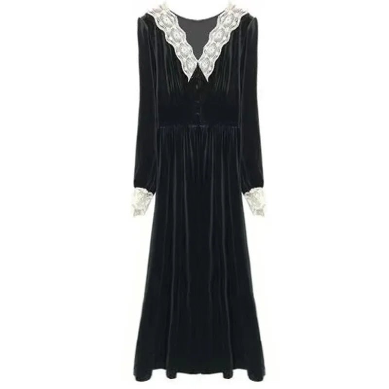 Vintage Robe Out - fit Années 40 Noir - Louise Vintage