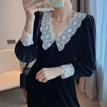 Vintage Robe Out - fit Années 40 Noir - Louise Vintage