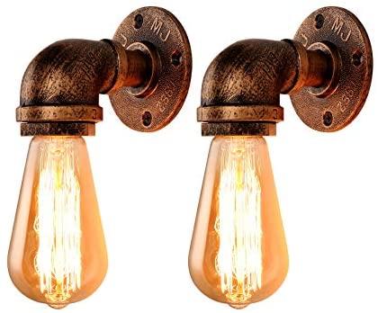 2x Appliques Murales Industrielles Rouille - Louise Vintage