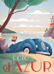 Affiche Côte D'Azur Vintage