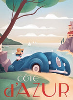 Affiche Côte D'Azur Vintage - Louise Vintage