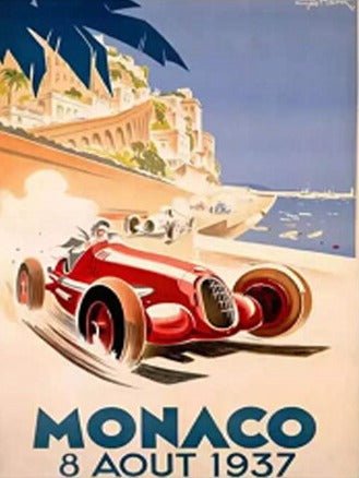 Affiche GP Monaco Vintage - Louise Vintage