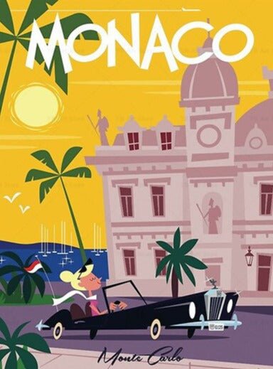 Affiche Monaco Vintage - Louise Vintage