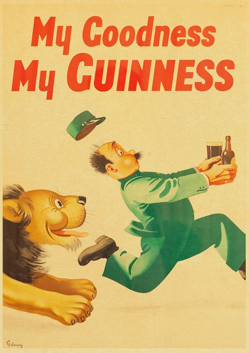Affiche Publicitaire Vintage Guinness - Louise Vintage