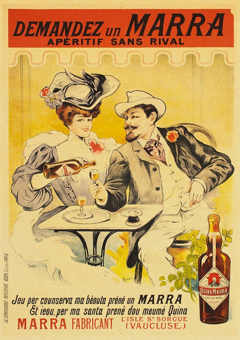 Affiche Publicitaire Vintage Marra - Louise Vintage