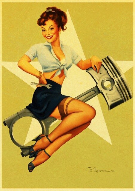 Affiche Rétro Pin Up - Louise Vintage