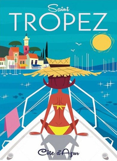 Affiche Saint Tropez Vintage - Louise Vintage