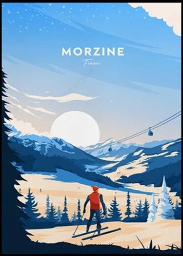 Affiche Ski Vintage Morzine - Louise Vintage