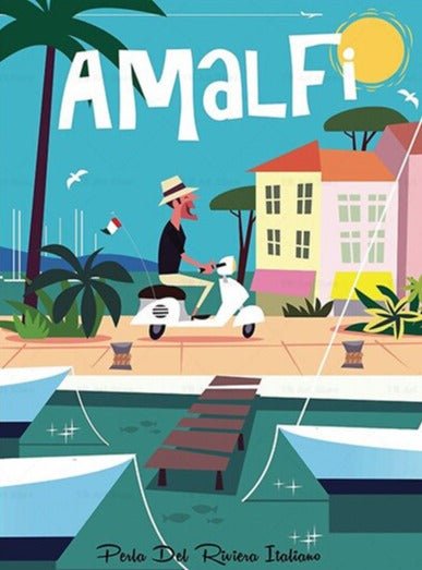 Affiche Vintage Amalfi - Louise Vintage