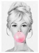 Affiche Vintage Bubble Gum Brigitte Bardot - Louise Vintage