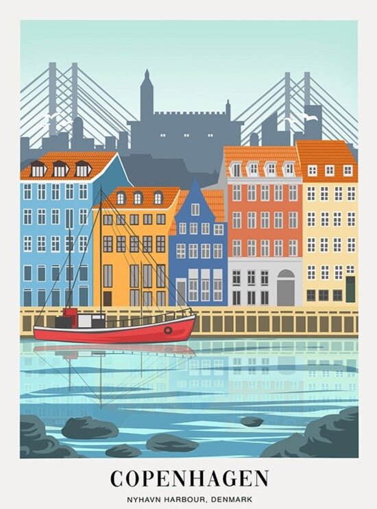 Affiche Vintage Copenhagen - Louise Vintage