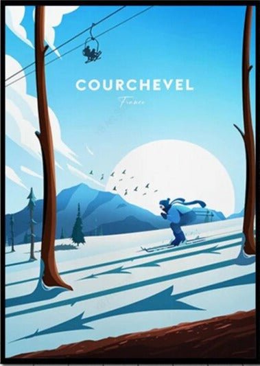 Affiche Vintage Courchevel - Louise Vintage