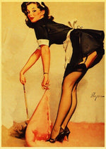 Affiche Vintage Elvgren Ménage - Louise Vintage