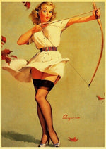 Affiche Vintage Elvgren Tir à L'Arc - Louise Vintage