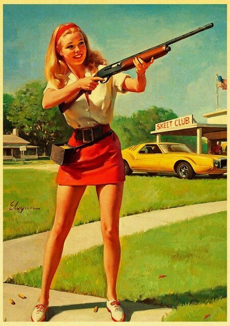 Affiche Vintage Femme Sixties - Louise Vintage