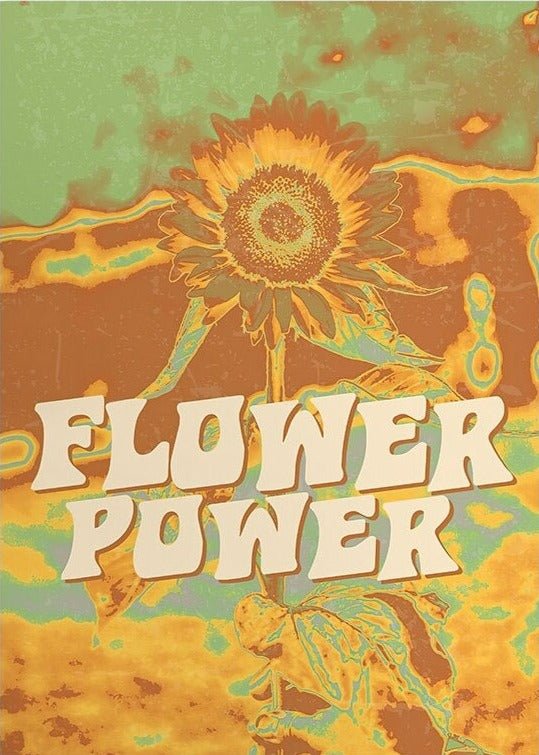 Affiche Vintage Flower Power - Louise Vintage