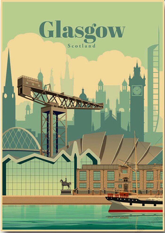 Affiche Vintage Glasgow - Louise Vintage
