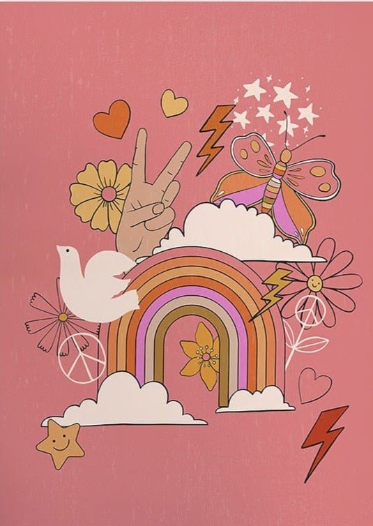 Affiche Vintage Hippie - Louise Vintage