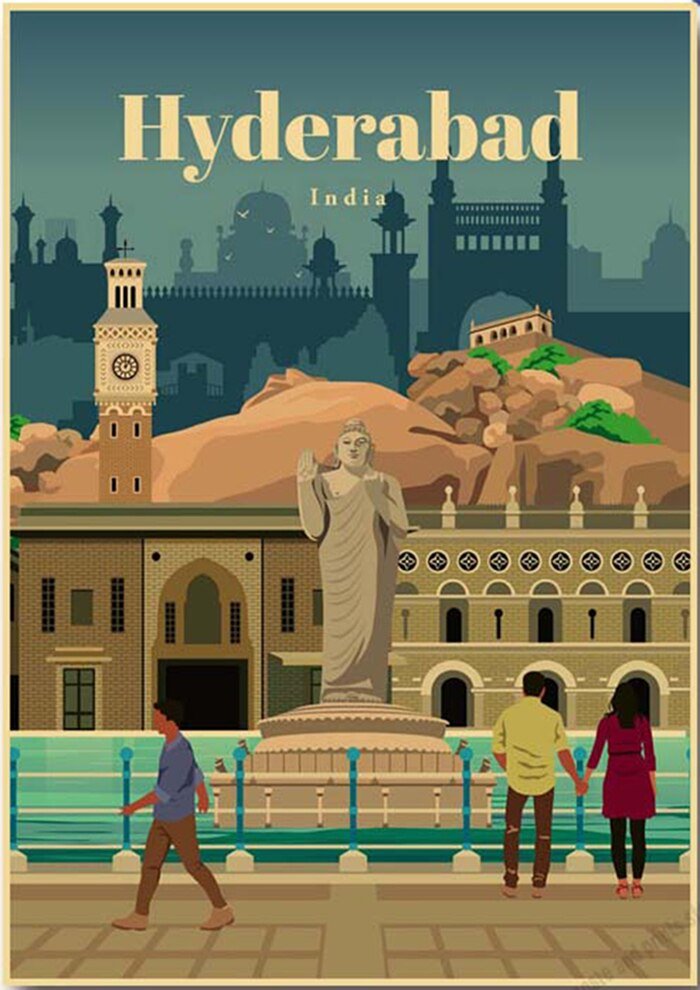 Affiche Vintage Hyderabad - Louise Vintage