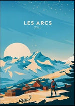Affiche Vintage Les Arcs - Louise Vintage