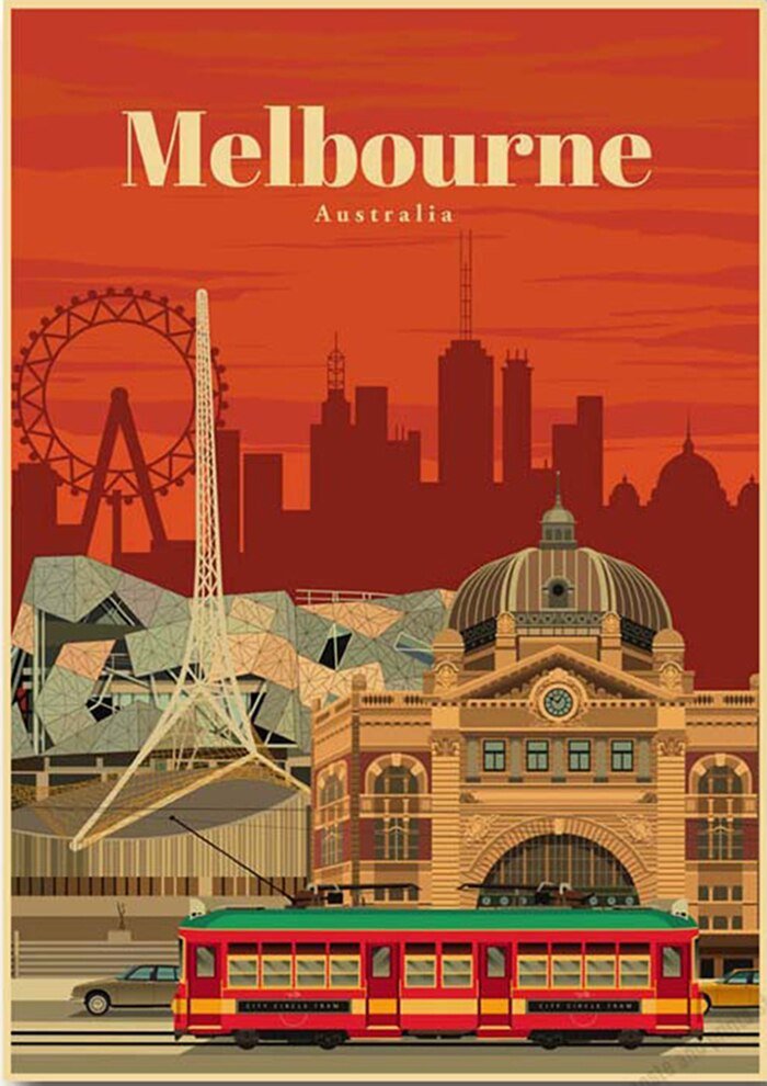 Affiche Vintage Melbourne - Louise Vintage
