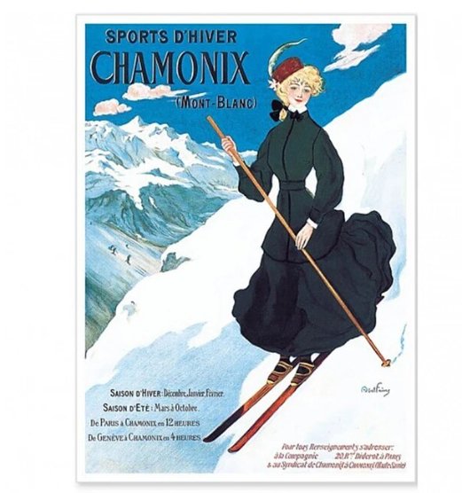 Affiche Vintage Montagne - Louise Vintage