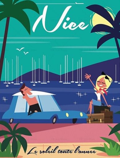 Affiche Vintage Nice Soleil Toute l&