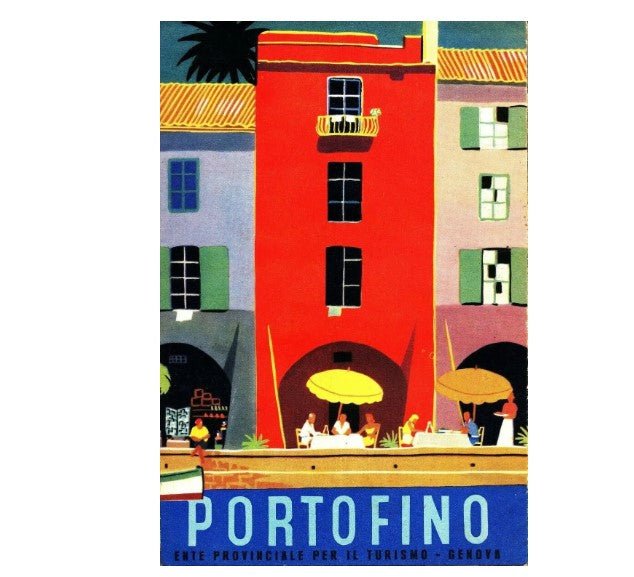 Affiche Vintage Portofino - Louise Vintage