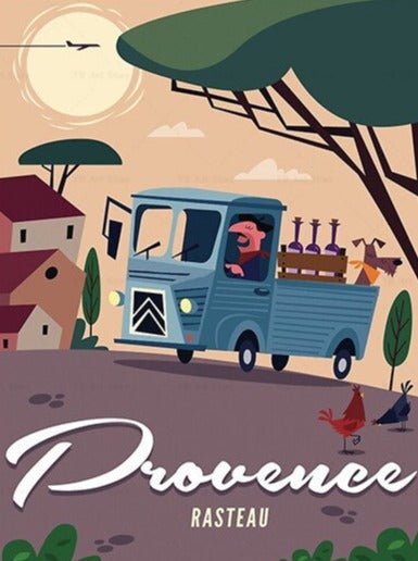 Affiche Vintage Provence Rasteau - Louise Vintage