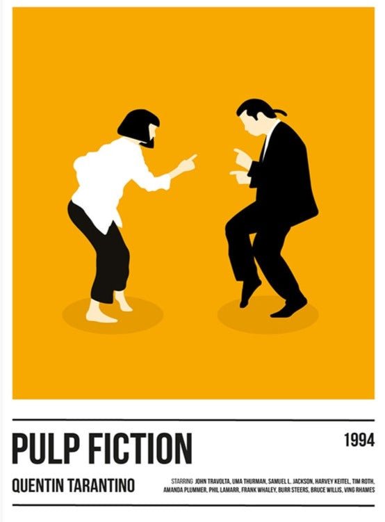 Affiche Vintage Pulp Fiction - Louise Vintage