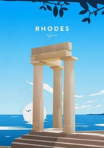 Affiche Vintage Rhodes - Louise Vintage