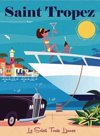 Affiche Vintage Saint Tropez - Louise Vintage