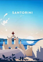 Affiche Vintage Santorin - Louise Vintage