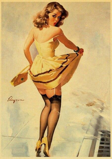 Affiche Vintage&lt;br&gt; Pin Up Elvgren - Louise Vintage