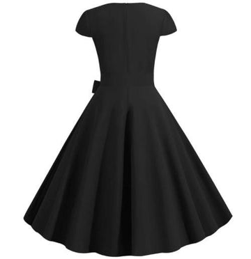Robe Vintage Noire Berwin & Wolff Taille 40 - Laine Et Lin - Style Rétro Années 70