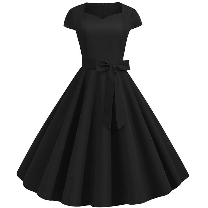 Années 50 Robe Vintage Noire - Louise Vintage