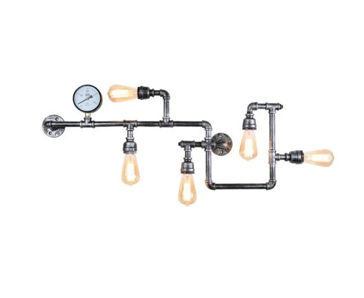 Applique Murale Industrielle Vintage 5 Ampoules - Louise Vintage