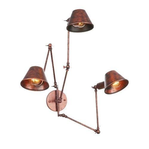 Applique Murale Salon Vintage 3 Ampoules Cuivre - Louise Vintage