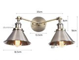 Applique Murale Vintage Double Aluminium - Louise Vintage