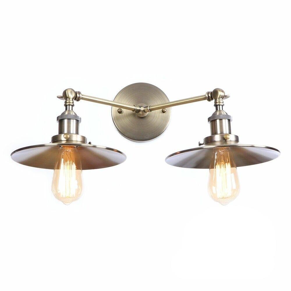 Applique Murale Vintage Double Aluminium Bistro - Louise Vintage